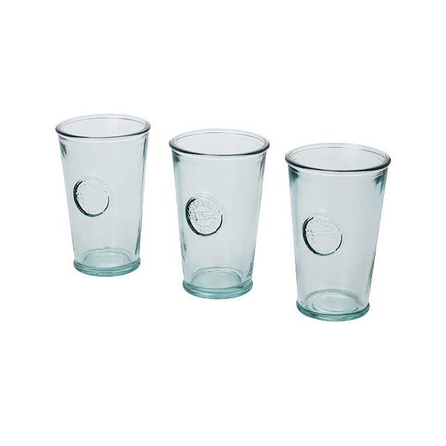 Copa 3-piece 300 ml recycled glass set - transparent