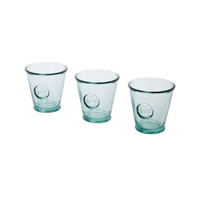 Copa 3-piece 250 ml recycled glass set - transparent