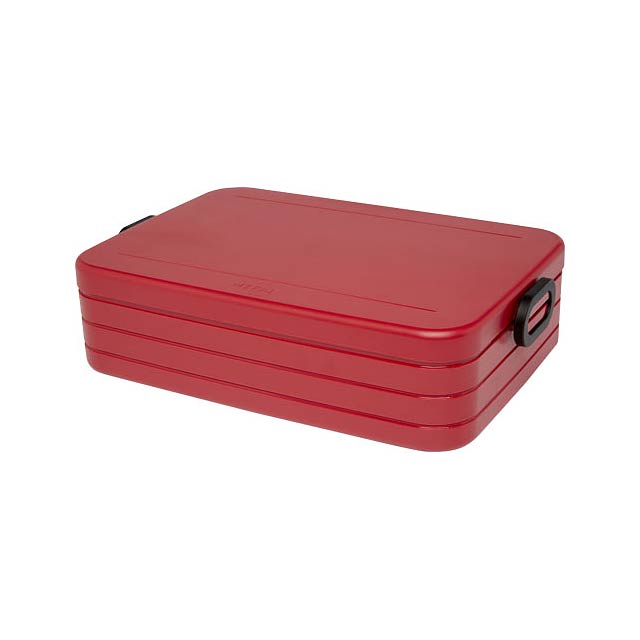 Velký obědový box Take-a-break - transparentná červená