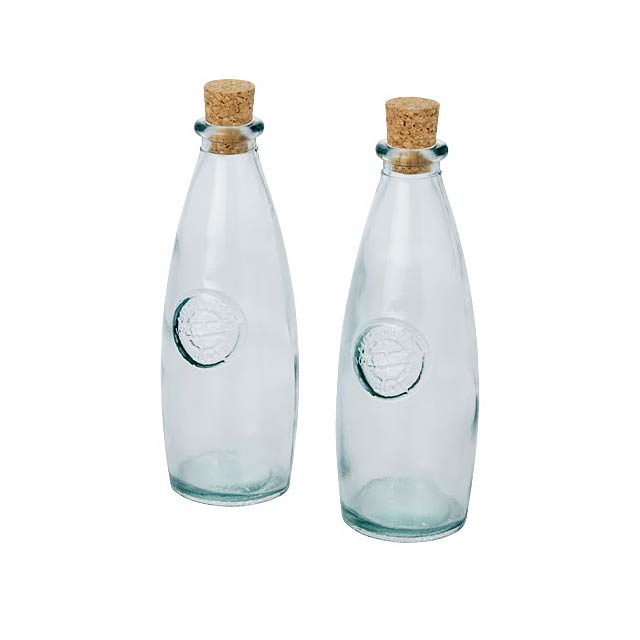 Sabor 2-teiliges Set für Öl und Essig aus recyceltem Glas - Transparente