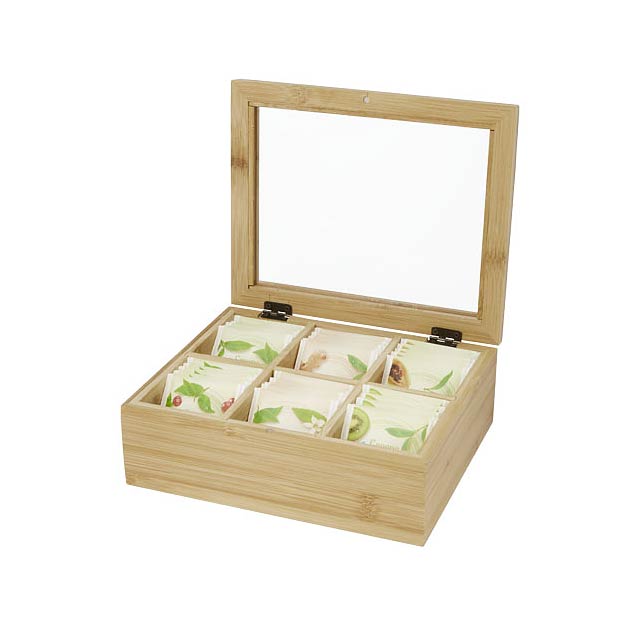 Ocre Teebox aus Bambus - Holz