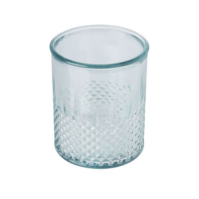 Svícen na čajovou svíčku z recyklovaného skla Estrel - transparentná