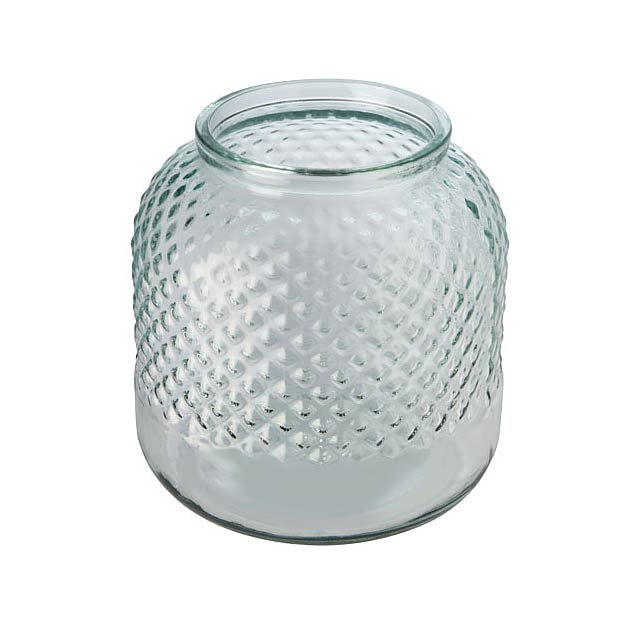 Estar recycled glass candle holder - transparent