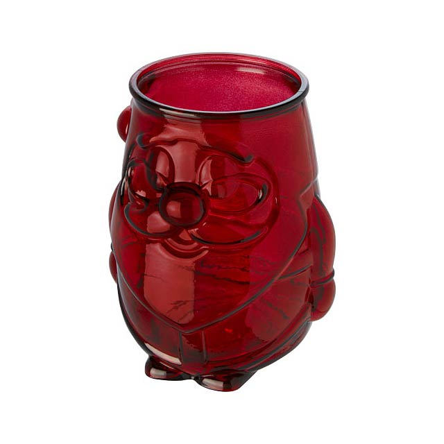 Nouel Teelichthalter aus recyceltem Glas - Transparente Rot