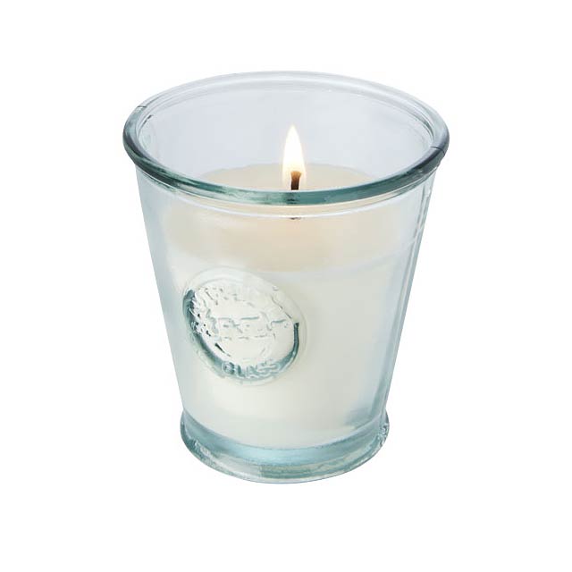 Luzz soybean candle with recycled glass holder - transparent