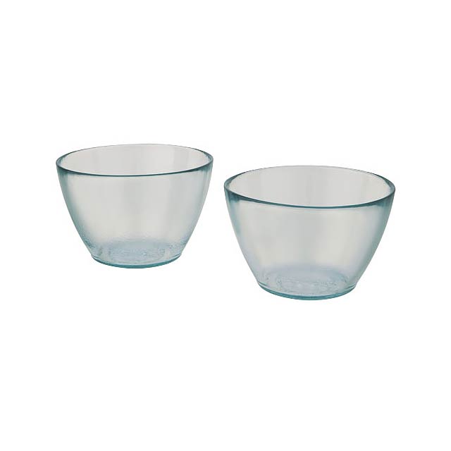 Cuenc 2-piece recycled glass bowl set - transparent
