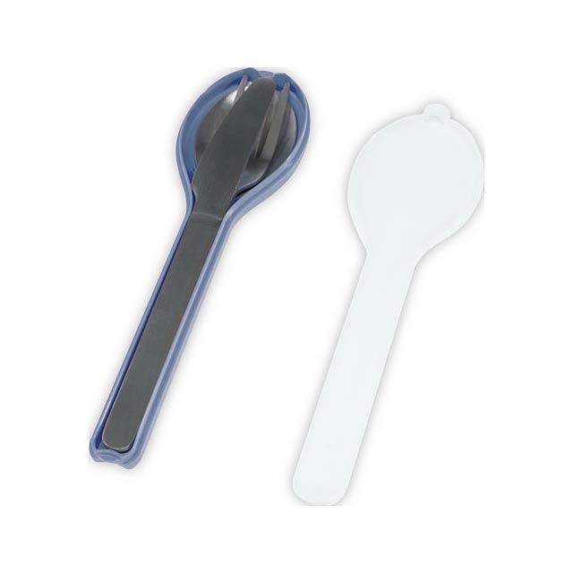 Ellipse 3-piece cutlery set - blue