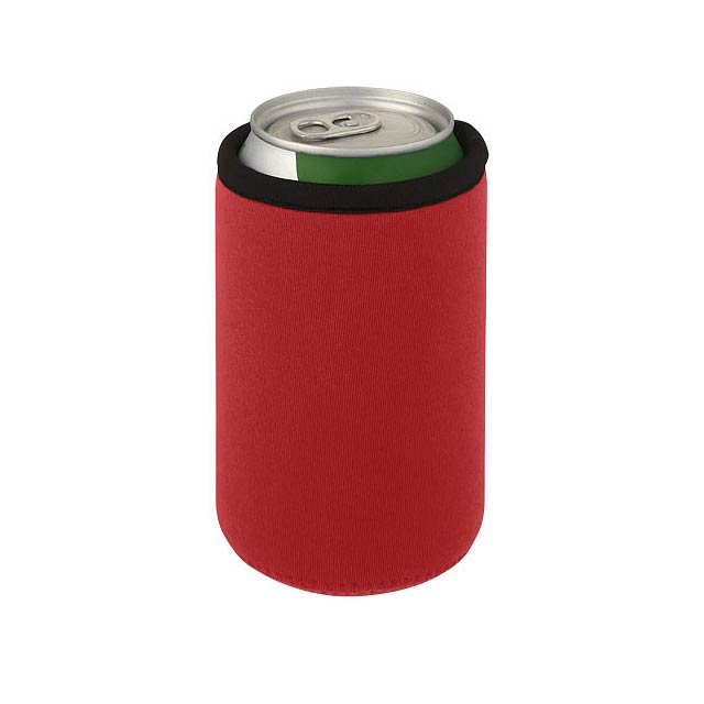 Vrie recycled neoprene can sleeve holder - transparent red