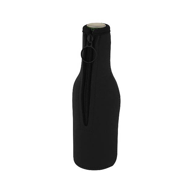 Pouzdro na lahve z recyklovaného neoprenu Fris - černá