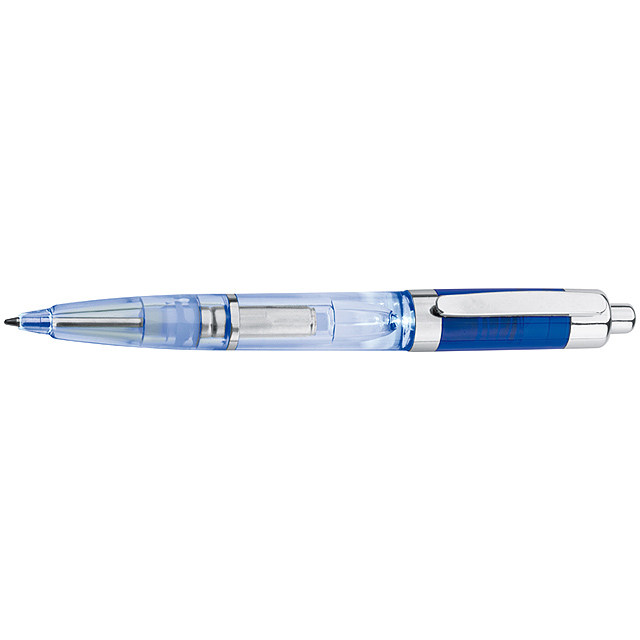 Leucht-Kugelschreiber aus Acryl - blau