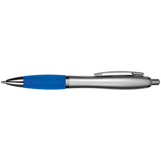 Kugelschreiber mit satiniertem Gehäuse - blau