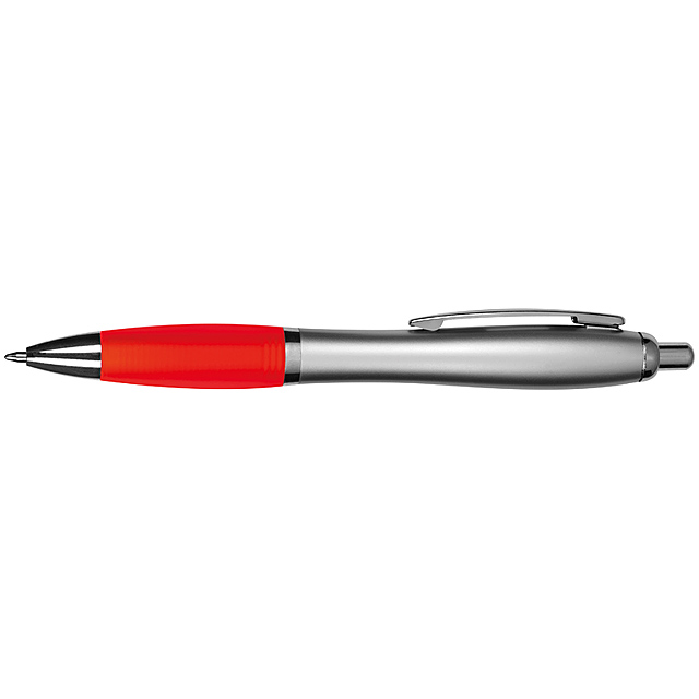 Ball pen with satin finish - red
