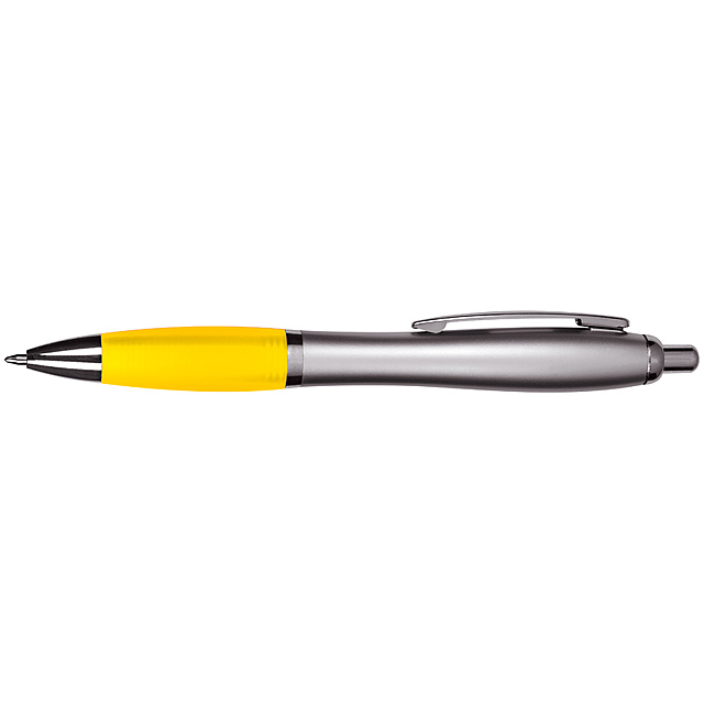 Kugelschreiber mit satiniertem Gehäuse - Gelb