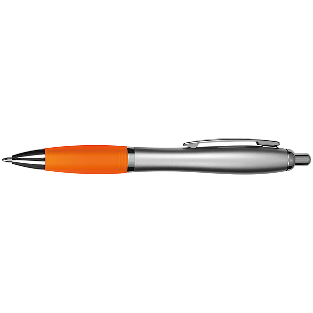 Kugelschreiber mit satiniertem Gehäuse - Orange
