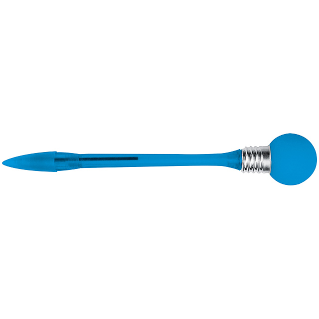 Kugelschreiber mit Flimmerkugel - blau