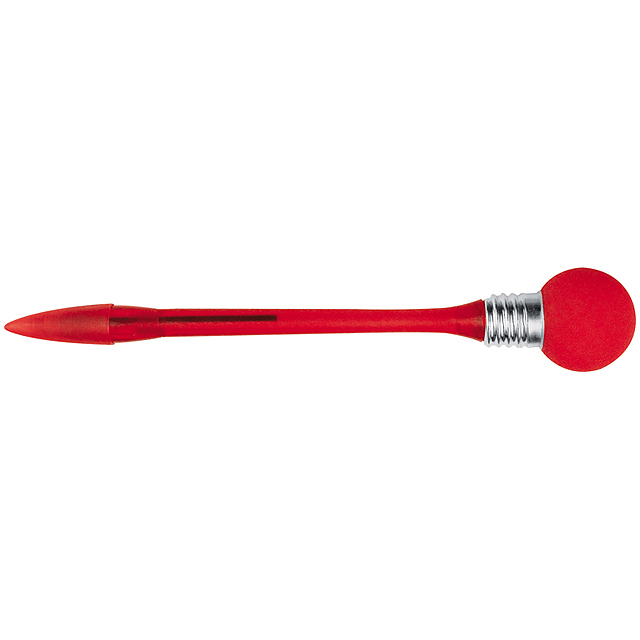 Kugelschreiber mit Flimmerkugel - Rot