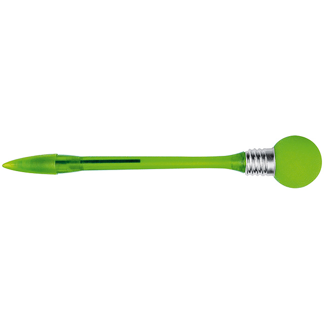 Kugelschreiber mit Flimmerkugel - Grün
