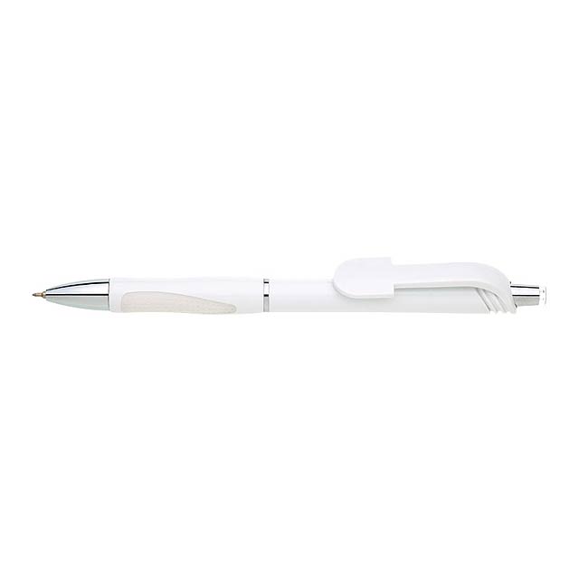 ERBA plastové kuličkové pero - bílá