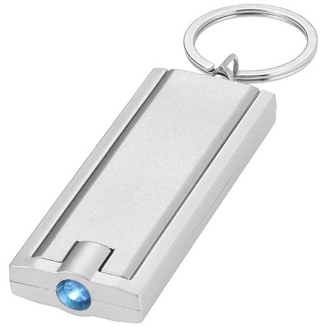 Castor LED keychain light - matt silver