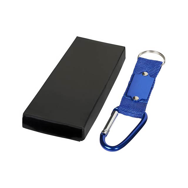 Strap carabiner keychain - blue