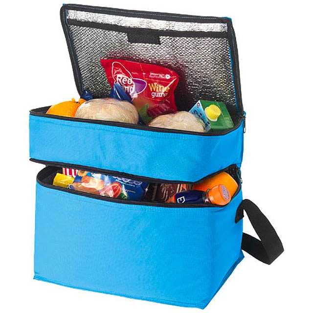 Oslo 2-zippered compartments cooler bag - turquoise