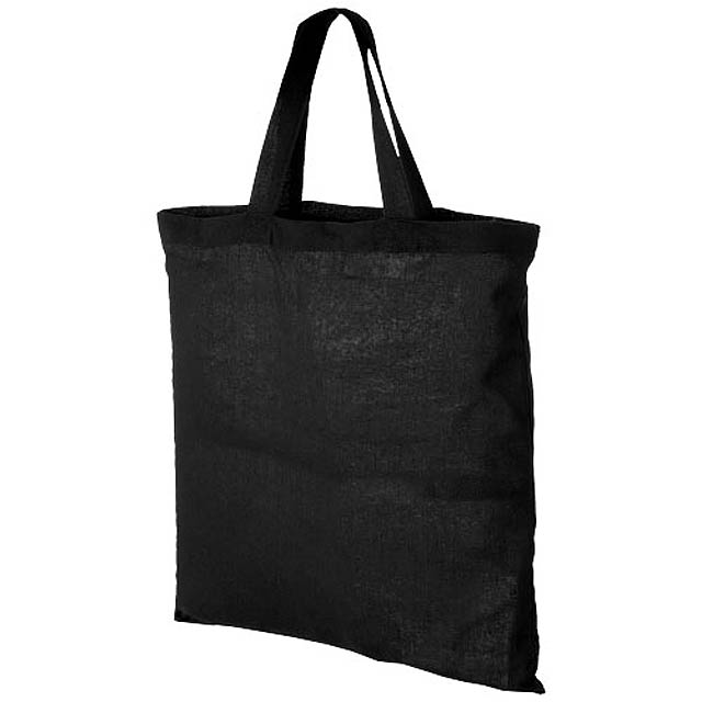 Virginia 100 g/m² cotton tote bag short handles - black