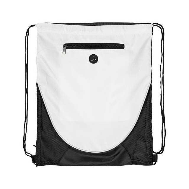 Peek zippered pocket drawstring backpack 5L - white