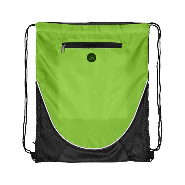 Peek zippered pocket drawstring backpack 5L - lime