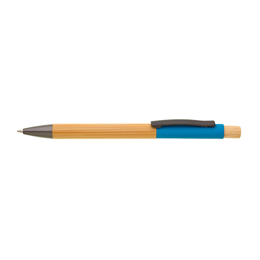 APULI SOFT ballpoint pen, bamboo/metal - turquoise