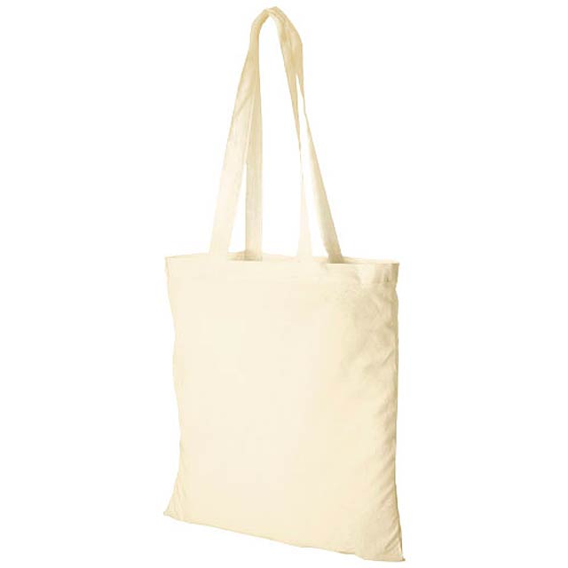 Madras 140 g/m² cotton tote bag - beige