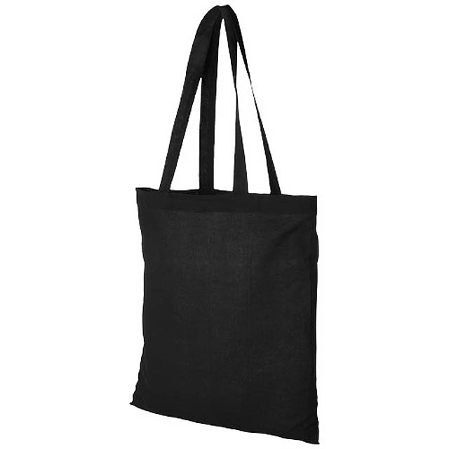 Madras 140 g/m² cotton tote bag - black