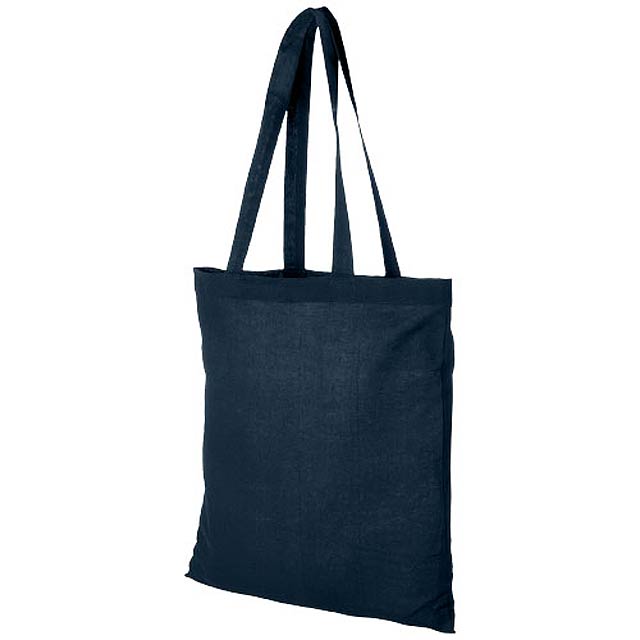 Madras 140 g/m² cotton tote bag - blue