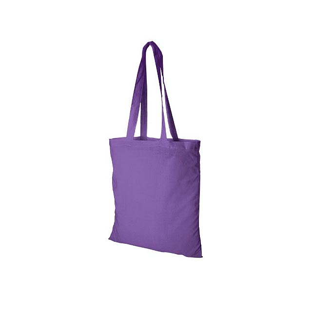 Madras 140 g/m² cotton tote bag - violet