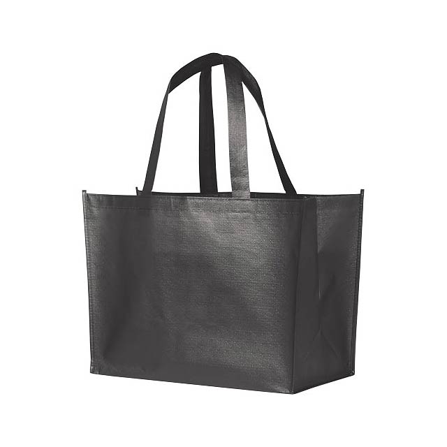 Alloy laminated non-woven shopping tote bag - grey