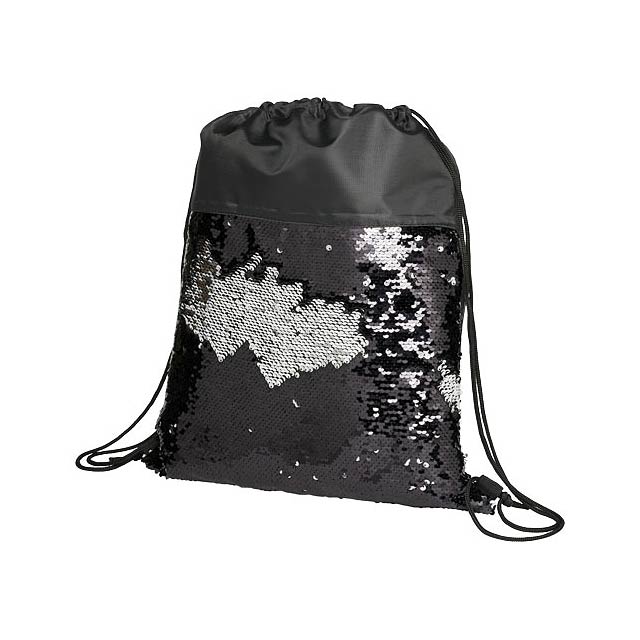 Mermaid sequin drawstring backpack 5L - black