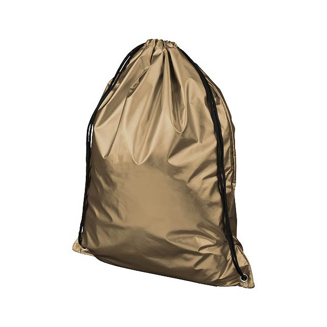 Oriole lesklý šňůrkový batoh - zlatá