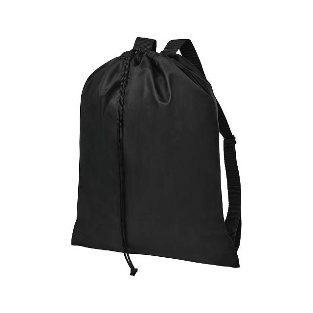 Oriole šnůrkový batoh s popruhy - černá