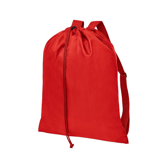 Oriole šnůrkový batoh s popruhy - transparentná červená