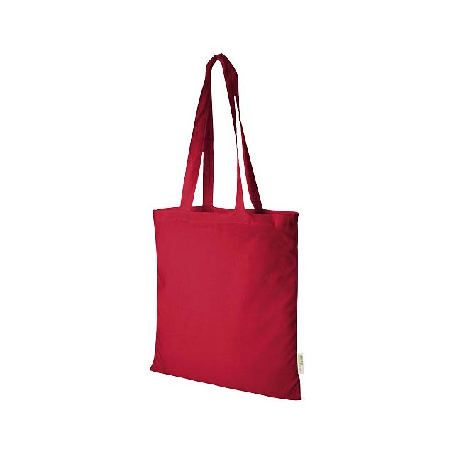 Orissa 100 g/m² GOTS nakupní taška z organické bavlny - transparentná červená