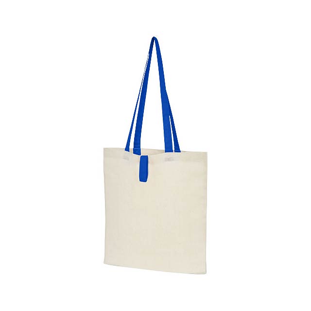 Nevada 100 g/m² cotton foldable tote bag - baby blue