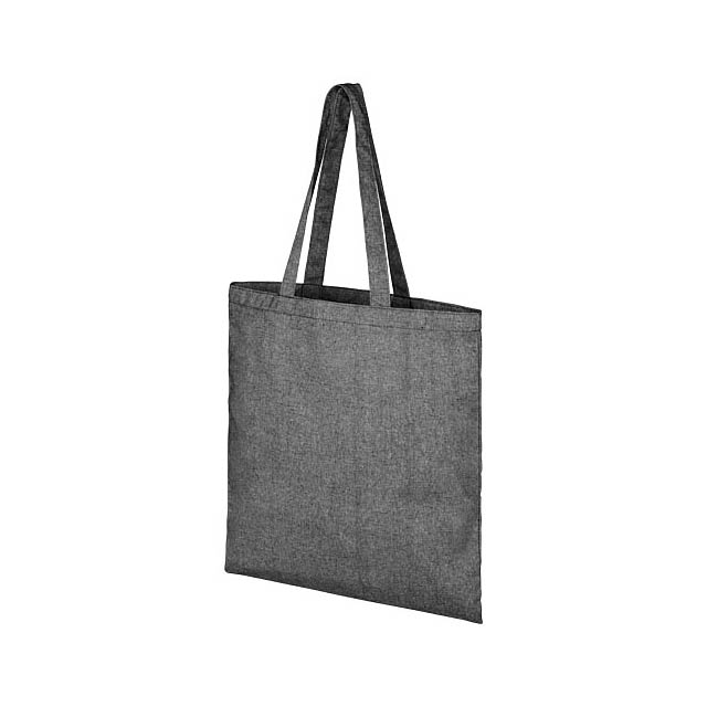 Pheebs nákupní taška ze směsi recyklované bavlny a polyesteru 210 g/m² - čierna