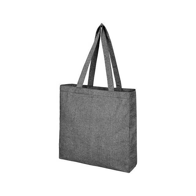 Pheebs nákupní taška vyrobená ze směsi recyklované bavlny a polyesteru 210 g /m² - čierna