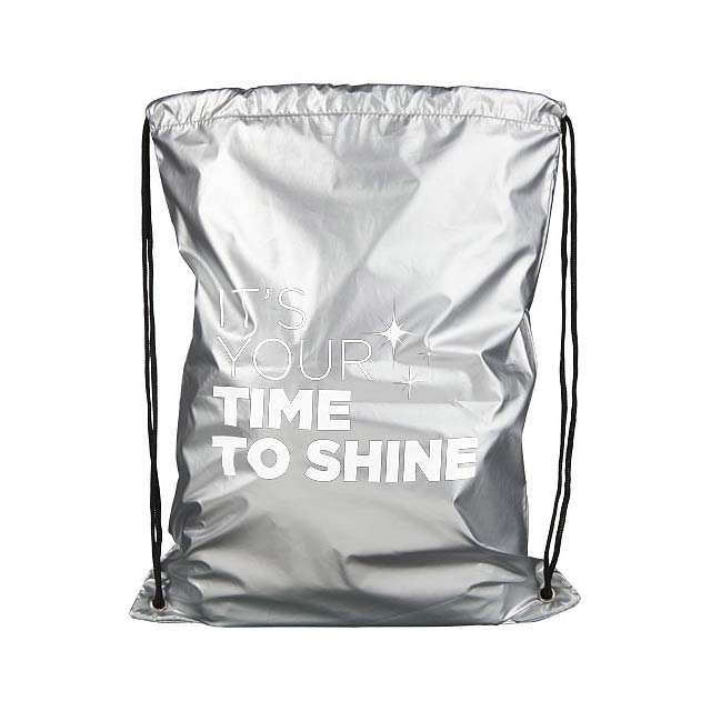 Be Inspired shiny drawstring backpack 5L - silver