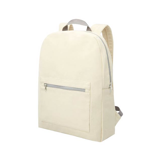 Pheebs 450 g/m² recycled cotton and polyester backpack 10L - beige