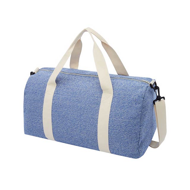 Pheebs 450 g/m² recycled cotton and polyester duffel bag 24L - blue