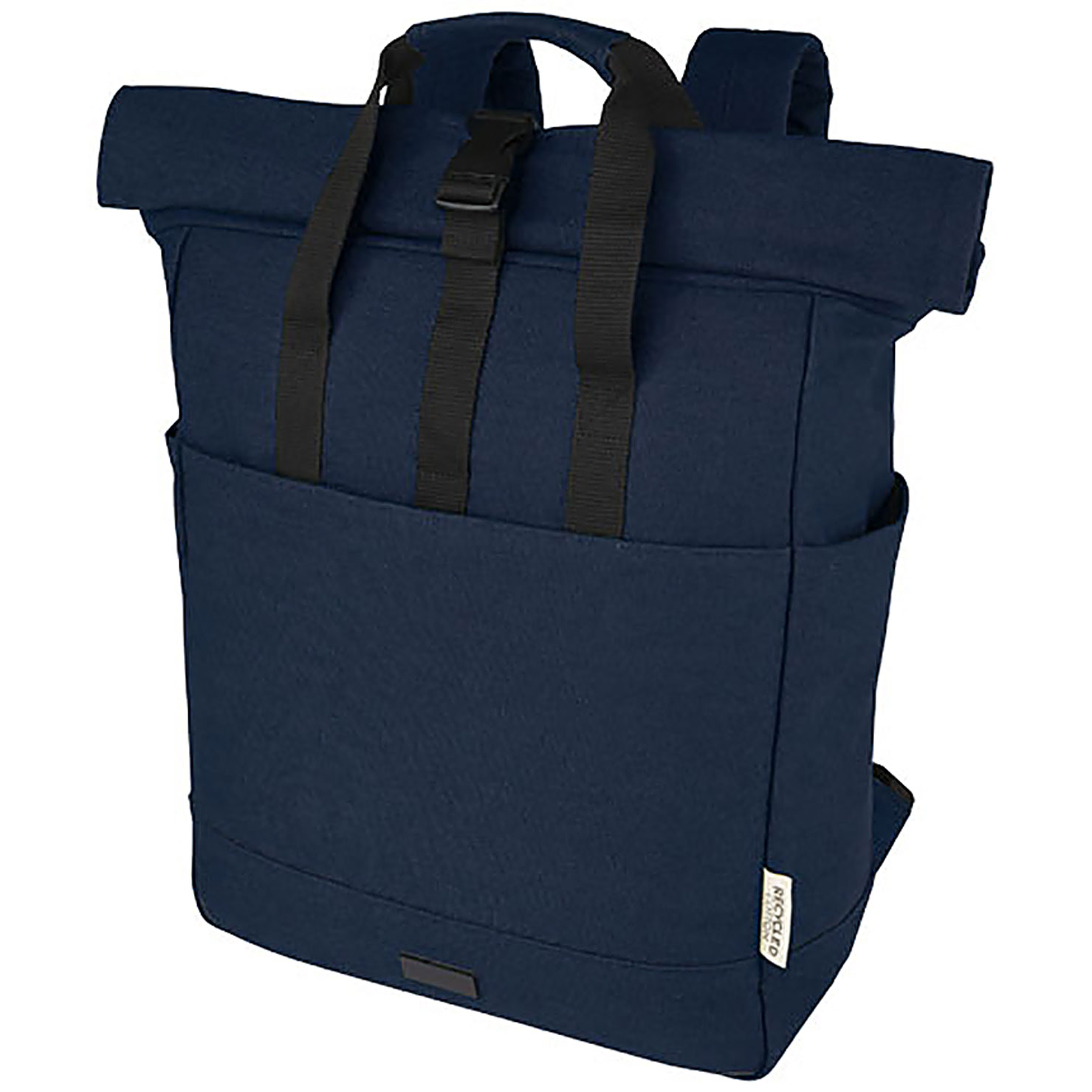 Joey 15" GRS Rolltop Laptoprucksack aus recyceltem Canvas 15 L - blau