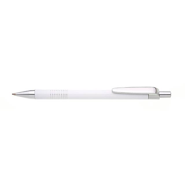 LAURIA kovové kuličkové pero - biela
