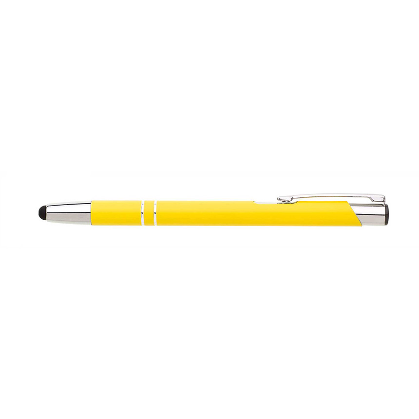 SIONA SOFT TOUCH ballpoint pen, metal - yellow