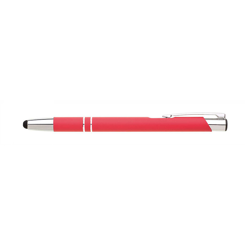 SIONA SOFT TOUCH ballpoint pen, metal - red