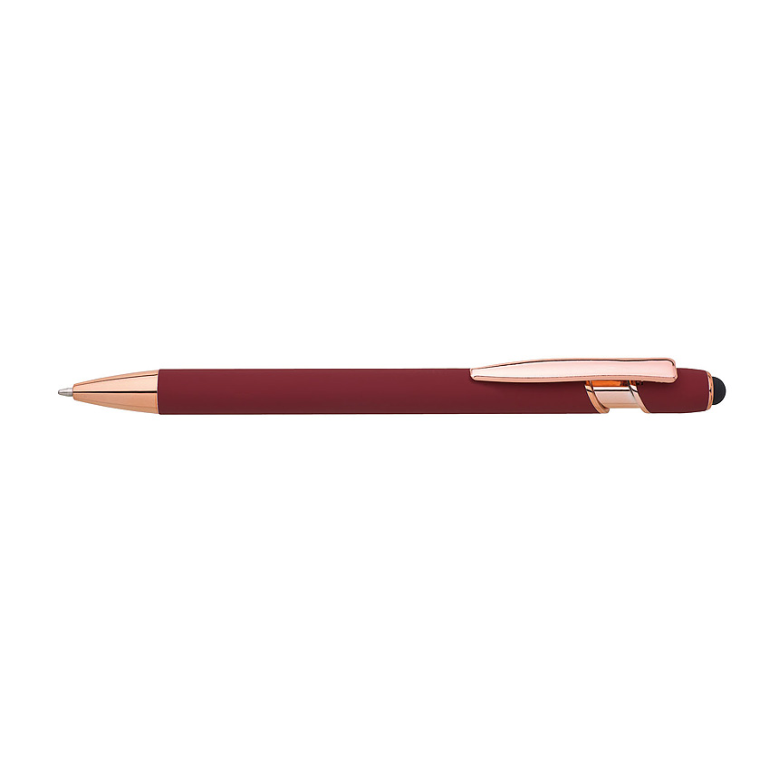 ELLA SOFT ballpoint pen, metal - 1 mm tip - burgundy